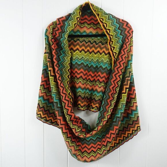 Steve Madden Womens Chevron Infinity Scarf Aztec Zig Zag - Picture 2 of 9